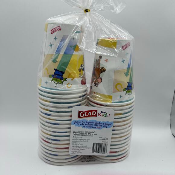 Glad Kids Disney Toy Story Cups Juice Water Paper Cups Birthday Party - Picture 3 of 7